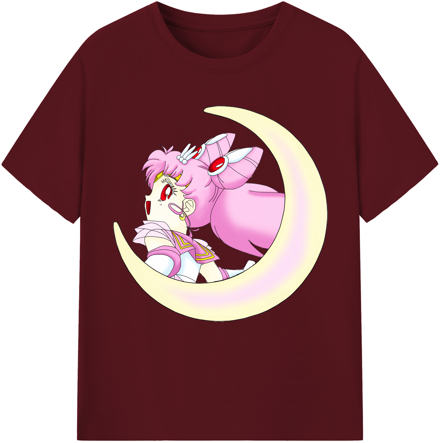 （画像用） 美少女戦士セーラームーン ちびうさ Sailor Moon Chibiusa Tsukino Usagi Small Lady Serenity 綿100％半袖Tシャツ（フロントプリント）